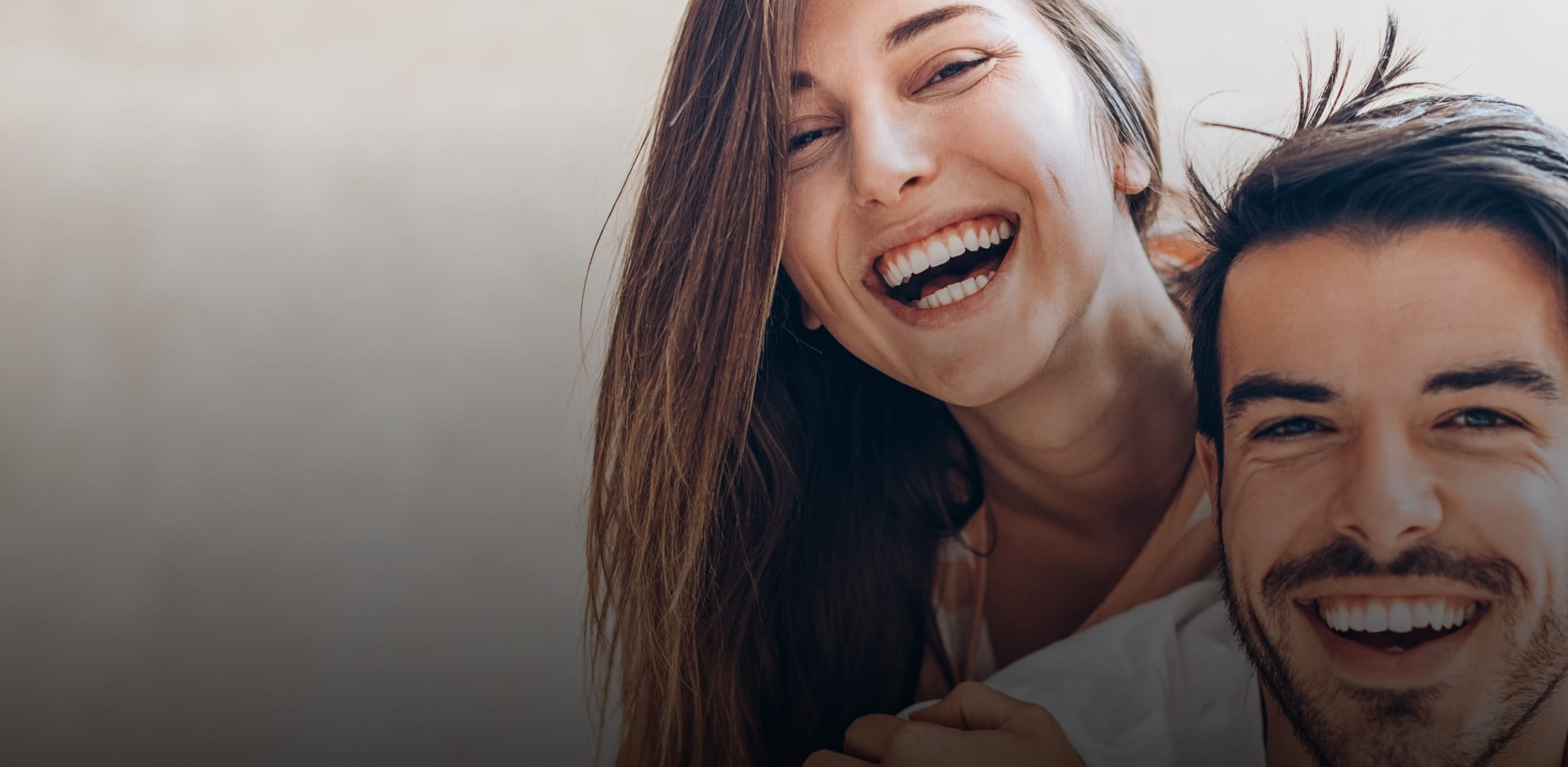 Young couple smiling