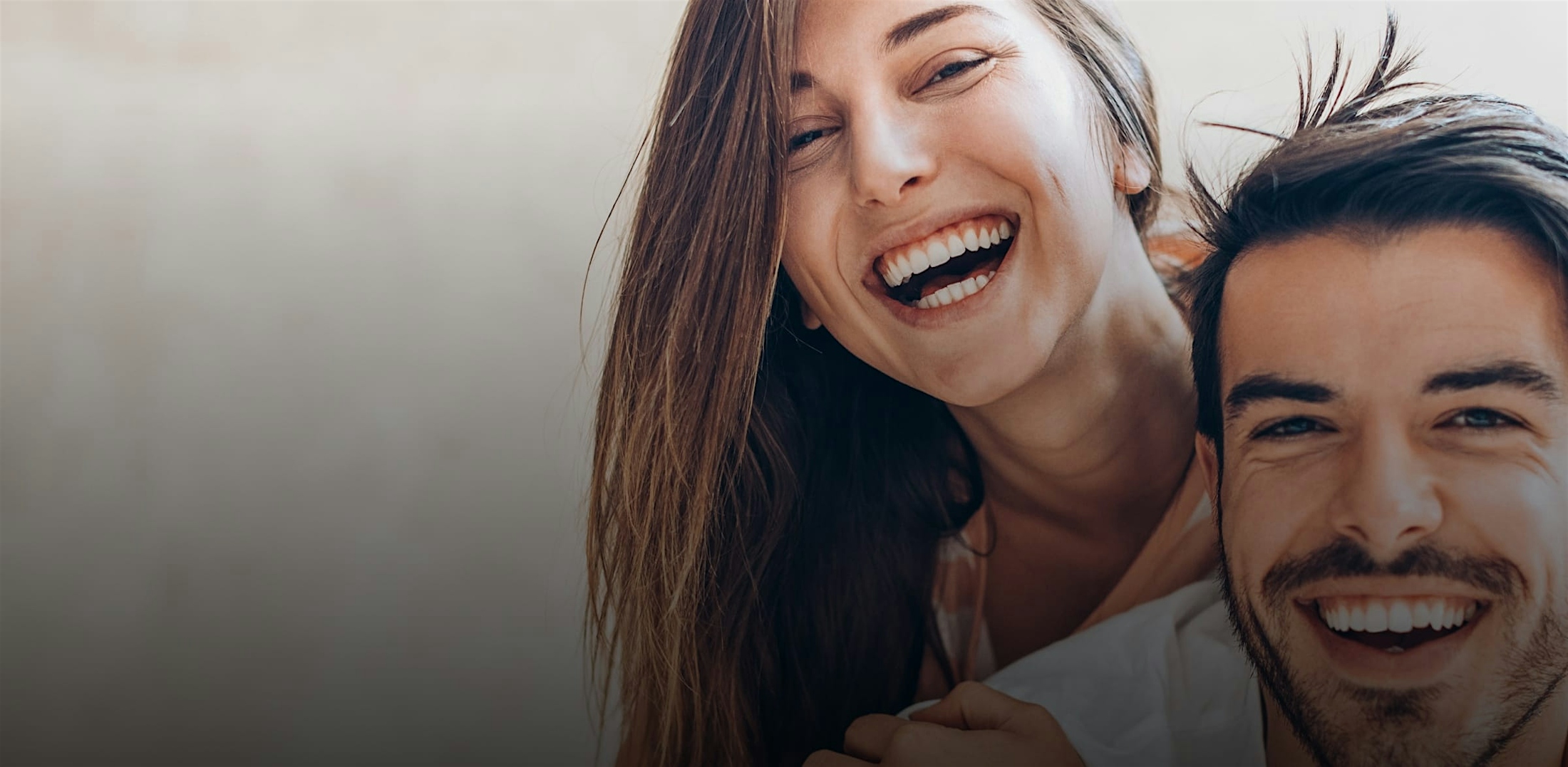 Young couple smiling