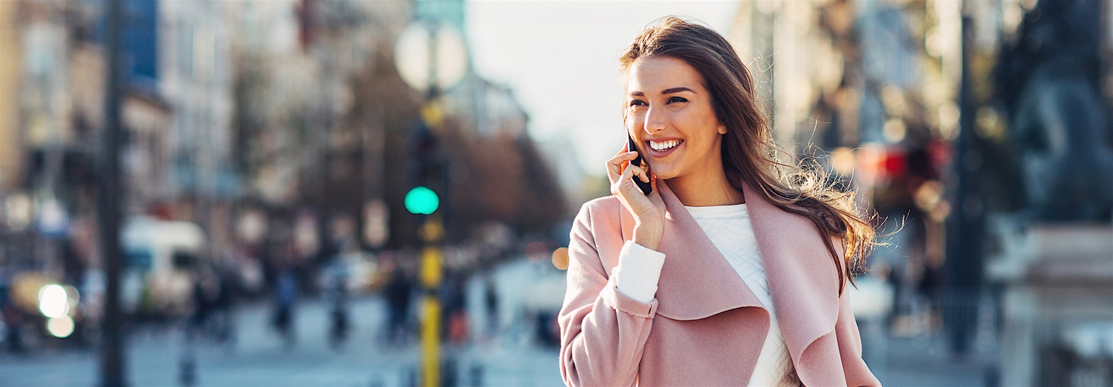 woman in a pink jacket