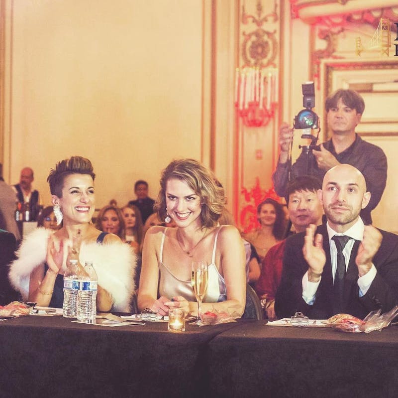 Dr. Samadian and women dressed up