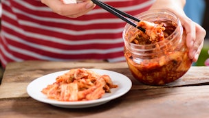 kimchi on a plate