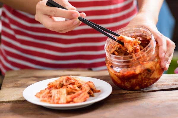 kimchi on a plate