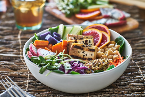 tofu-veggies-and-grain-bowl