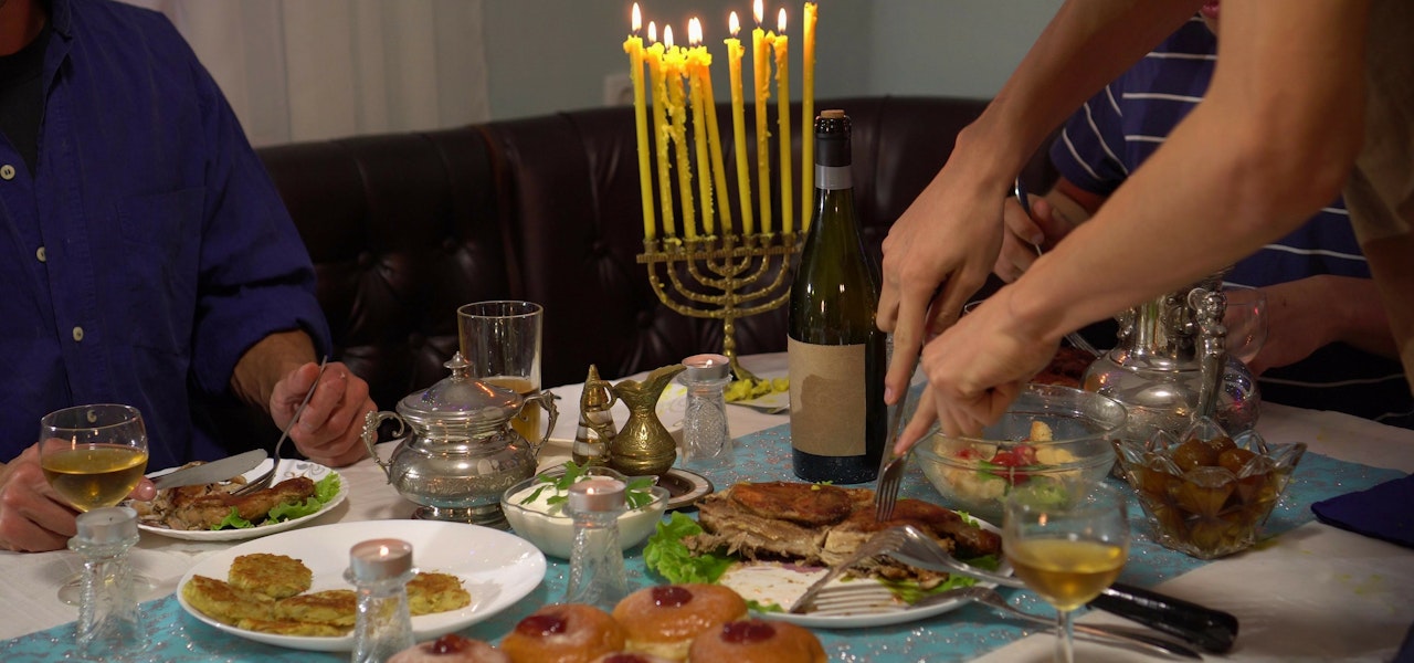 table-with-food-on-hanukkah
