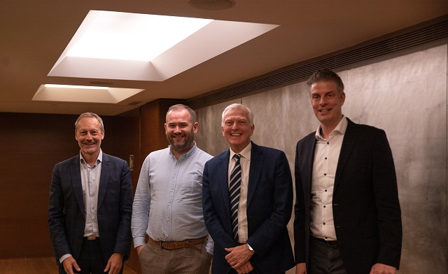 From the left to the right: Eric Plantaz (Inmarsat), Calum Laming (Vueling), Phil Balaam (Inmarsat), David Fox (Deutsche Telekom)