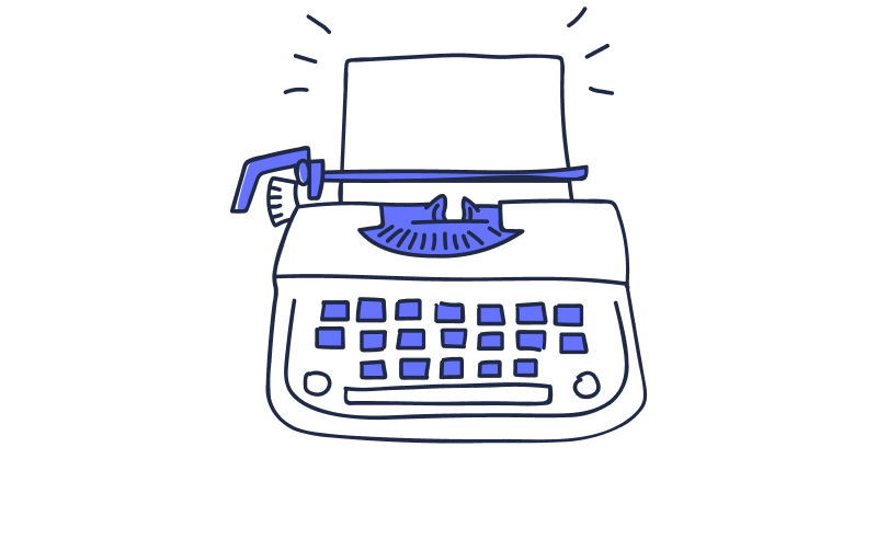illustration of a typewriter