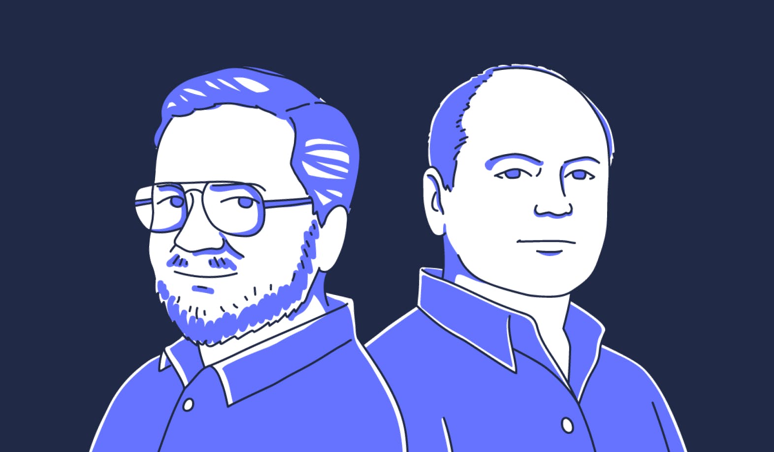 illustration of Phil Zimmermann & Phil Dunkelberger