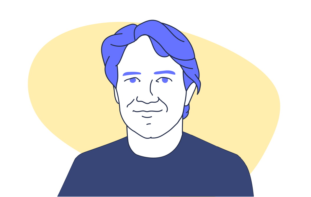 A headshot of a StartMail illustrated Robert Beens, CEO and Founder of StartMail