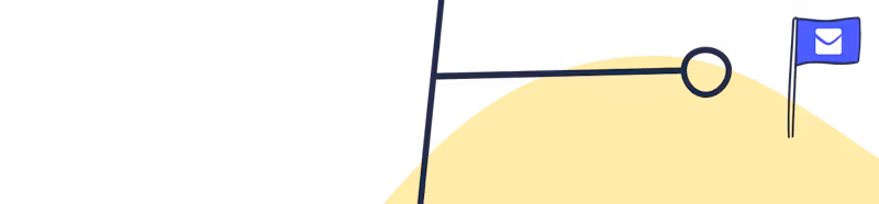 the third time line, of a flag with the StartMail envelope displayed on it