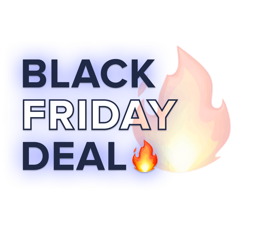 The text: StartMail Black Friday Deal with an fire emoji