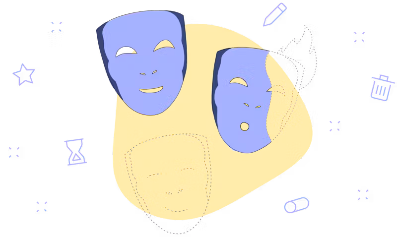 A StartMail illustration of 3 masks representing our unlimited alias feature