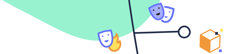 the eighth time line, icons representing Aliases (two masks) and Storage (a box)