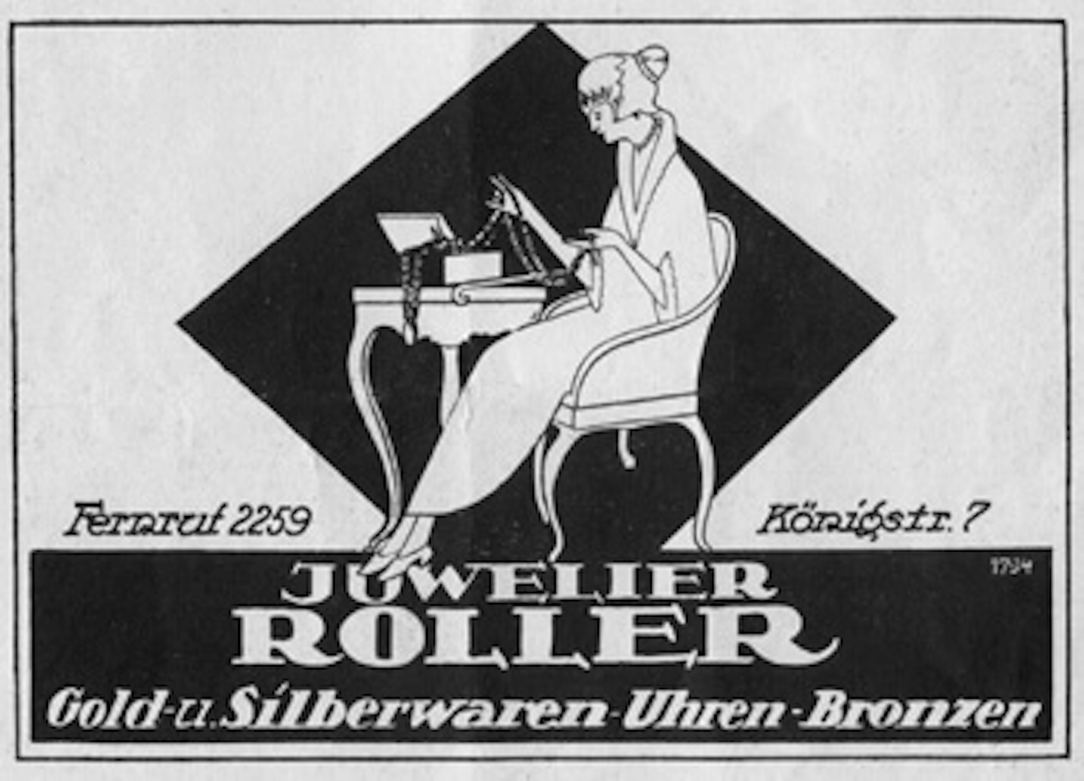 Werbung aus dem Jahre 1922
