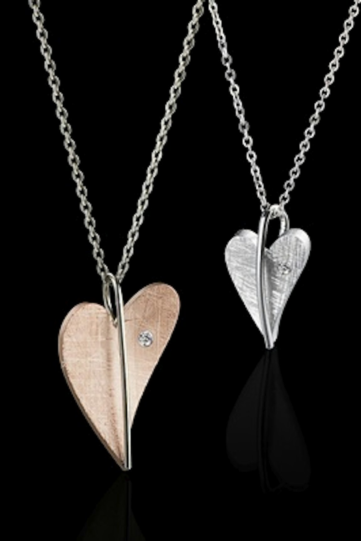 Ernstes Design Herzanhänger Edelstahl