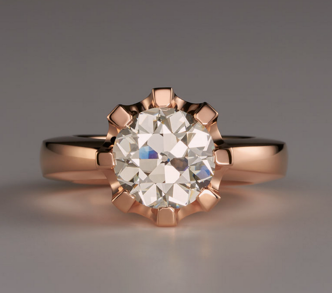 Ring Roségold mit Diamant