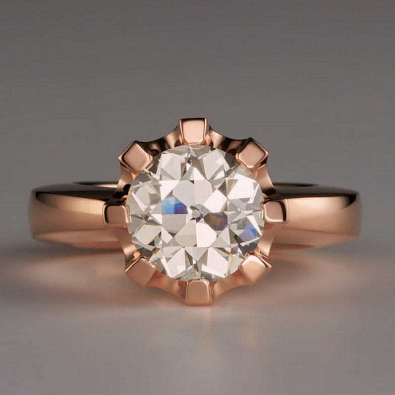 Ring Roségold mit Diamant