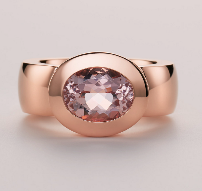 Ring Roségold mit Morganit
