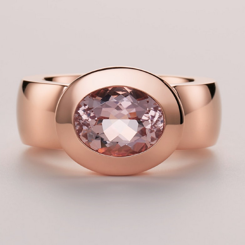 Ring Roségold mit Morganit