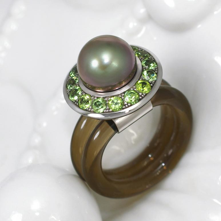 Serie Schmucklabor Gold Orpheus Farbstein