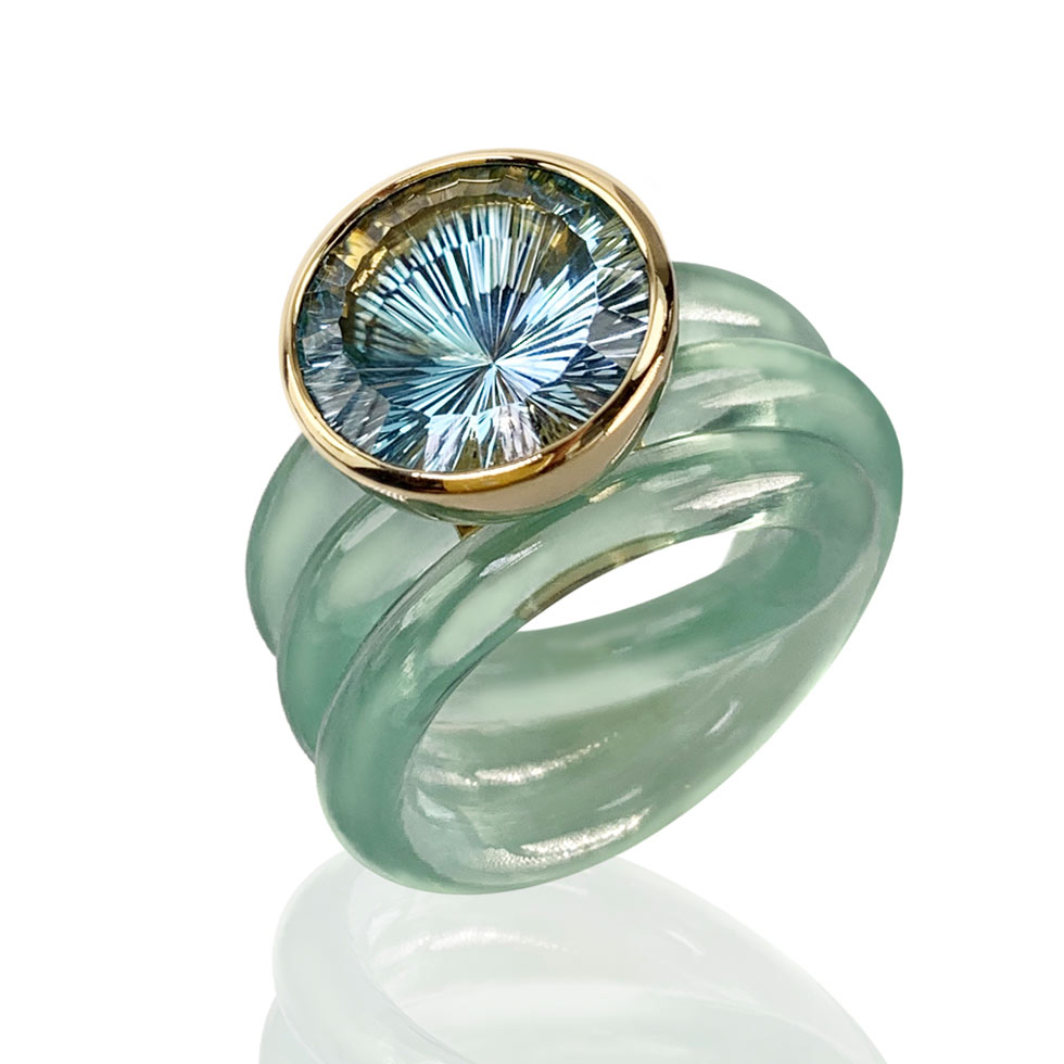 Ring Athena topasblau