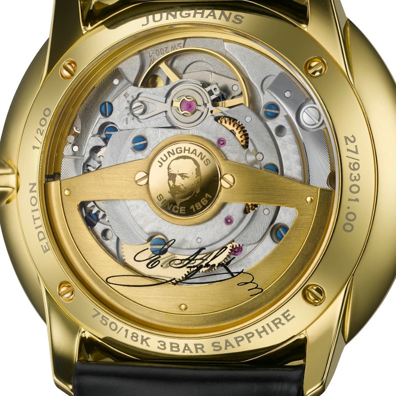 Erhard Junghans Meister Fein Gelbgold Limited Edition - Gehäuseboden