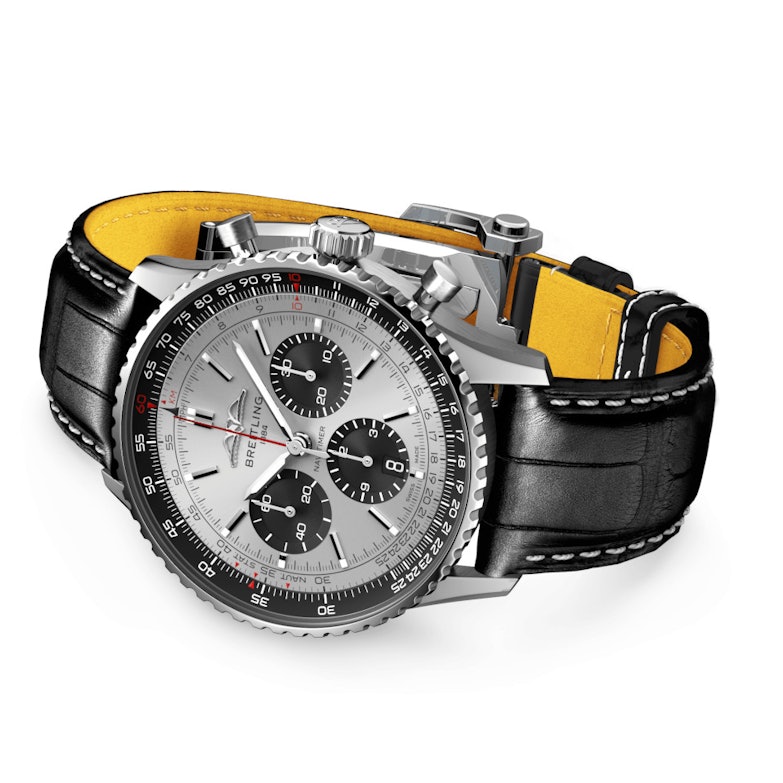 Breitling Navitimer Chronograph mit silbernem Zifferblatt AB0138241G1P1