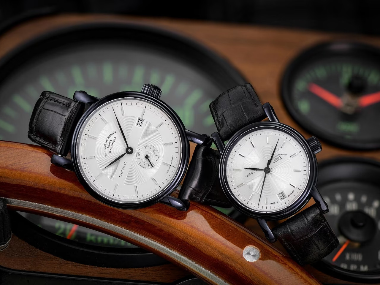 Mühle Teutonia Midnight Black Herrenuhr und Damenuhr