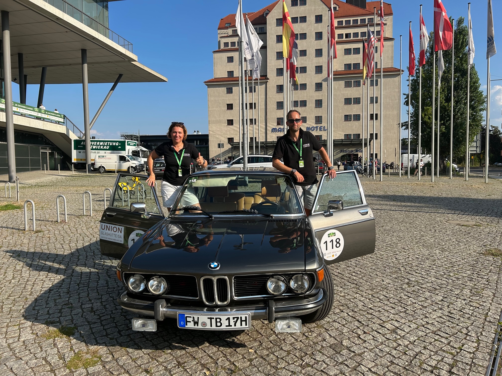 Zieleinfahrt in Dresden