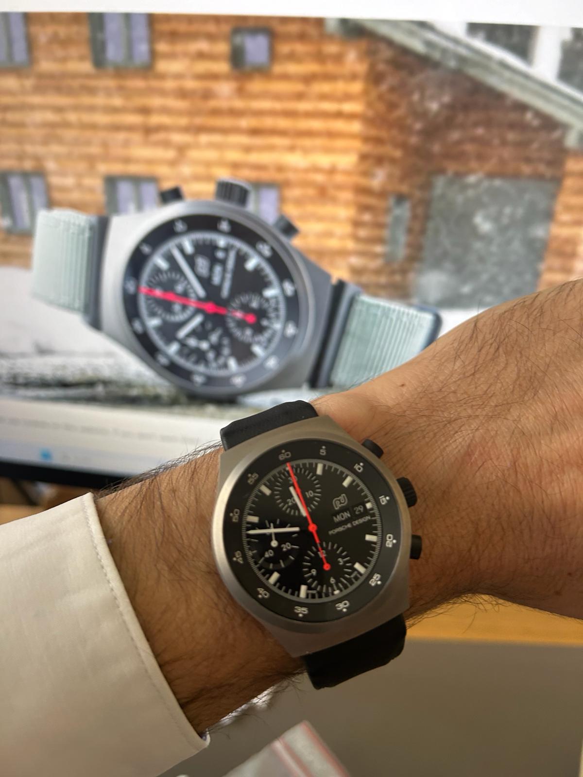 Porsche Design Chronograph 1 am Handgelenk