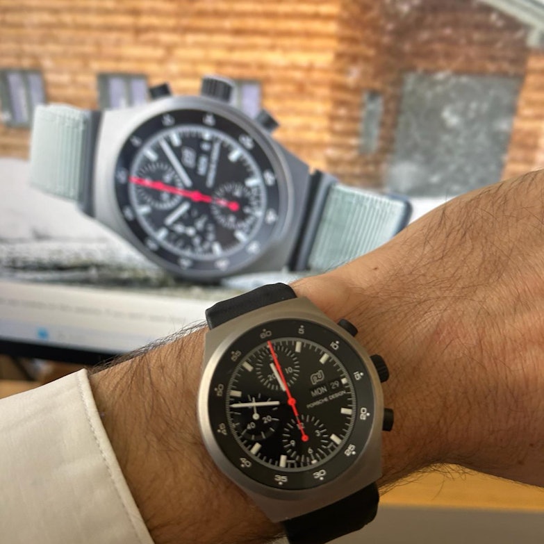 Porsche Design Chronograph 1 am Handgelenk