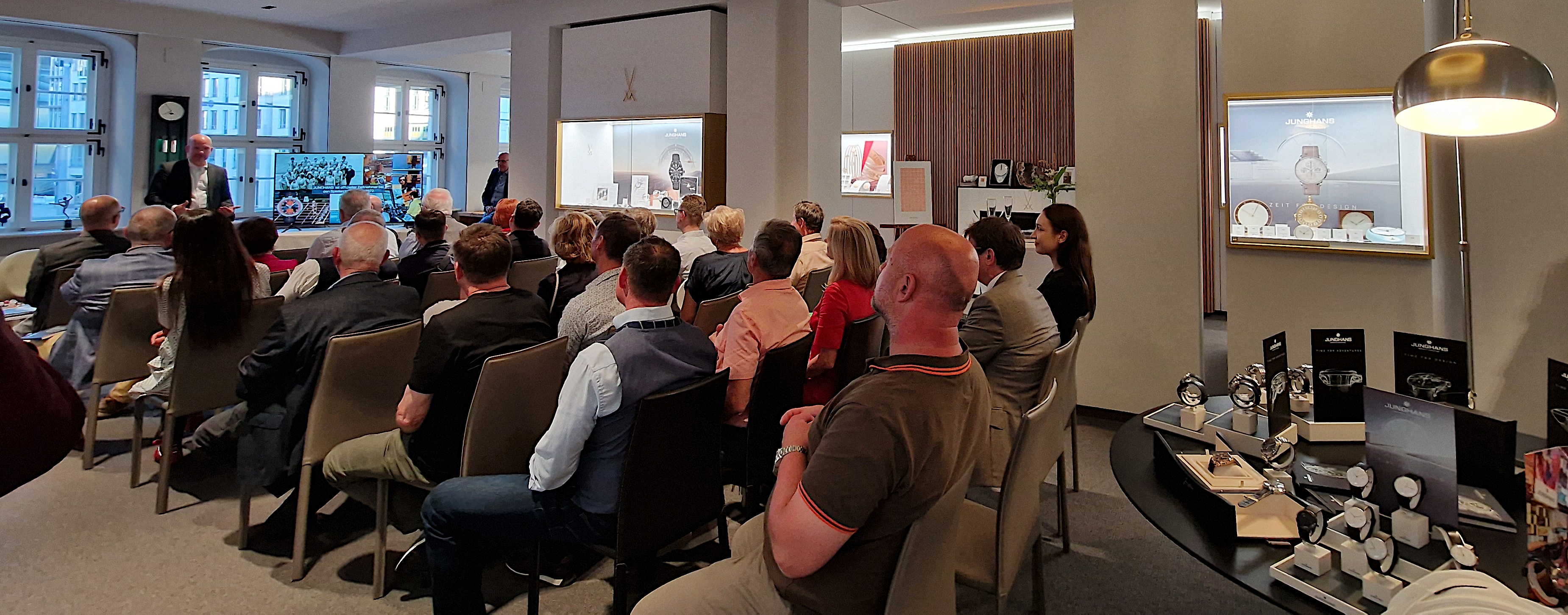 Junghans Inhouse Event im Juwelier Roller Atelier, Mai 2024.