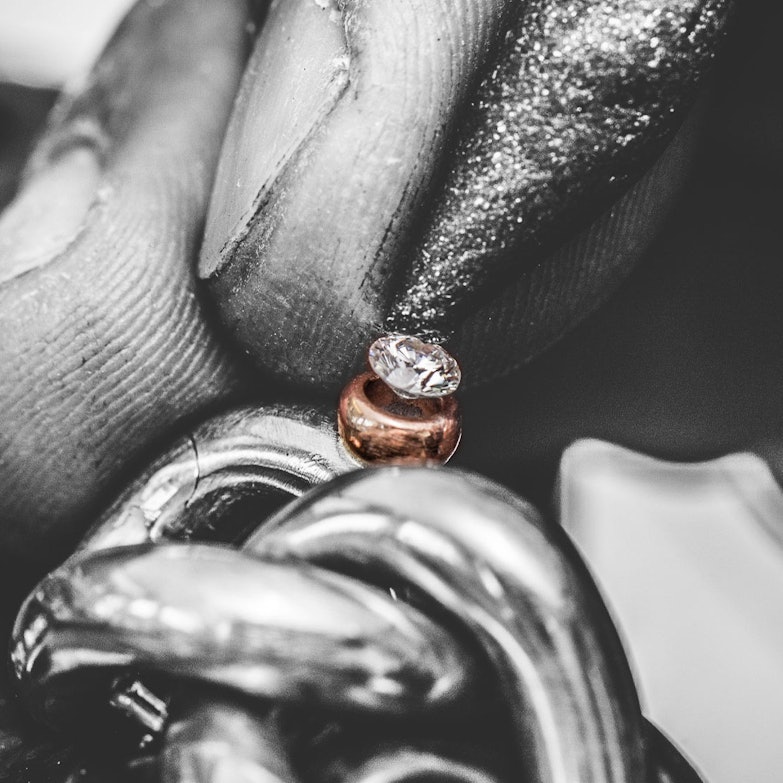 Der einzelne Diamant