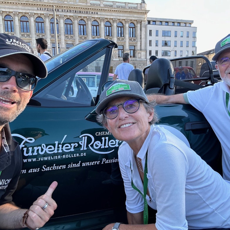 Newsbeitrag Sachsen Classic 2024 - Tag 2 Carsten Schmidt-Kippig, Andrea und Bernd Kippig