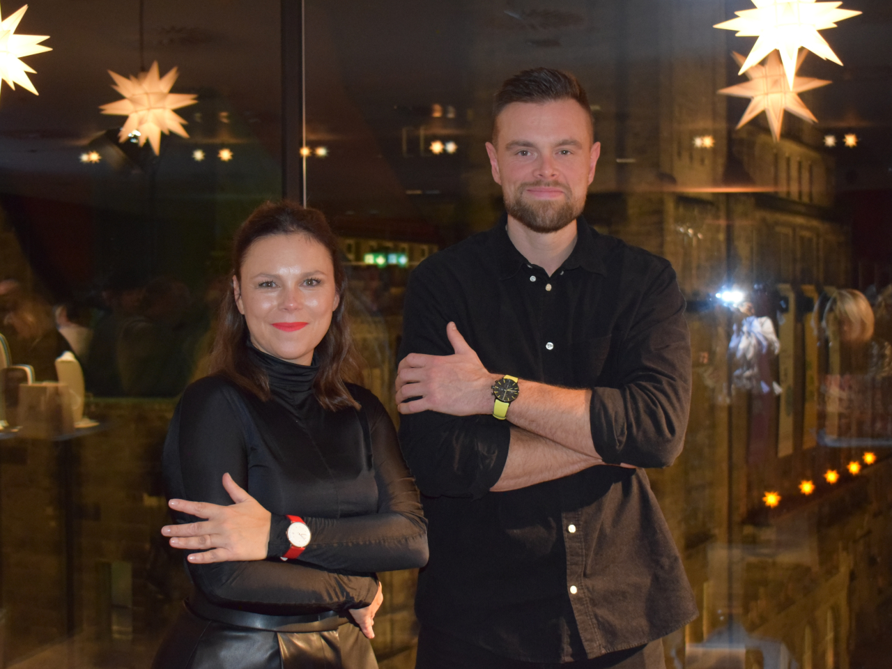 Tänzerin und Tänzer der Happy Legs