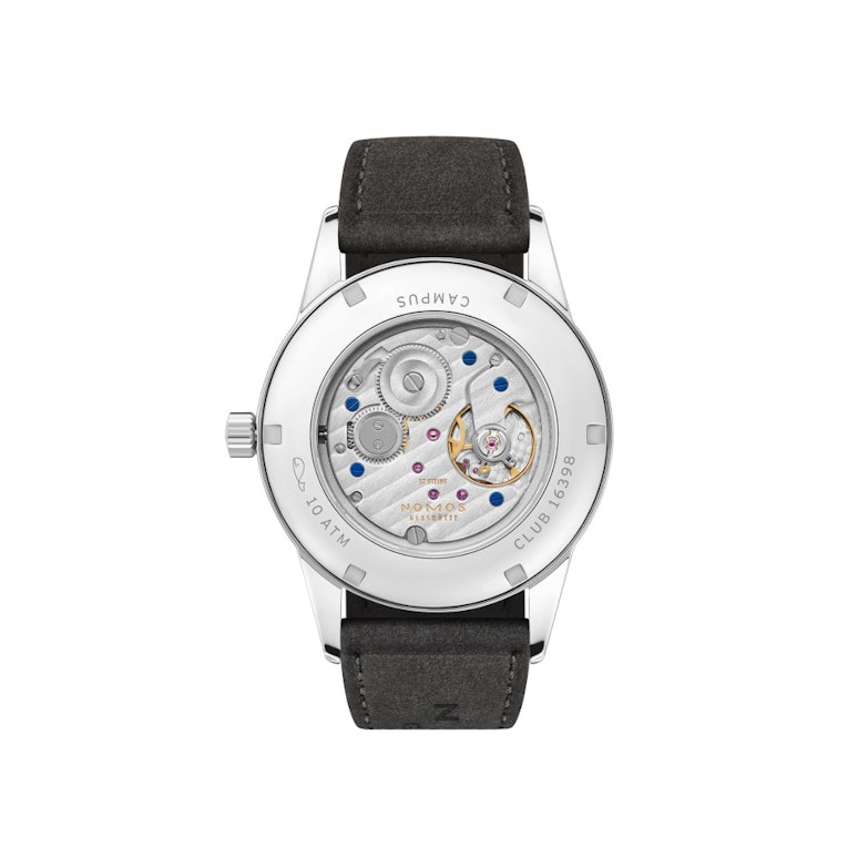 NOMOS Glashütte Club Campus 38 Nightsky Handaufzug Gehäuserückseite