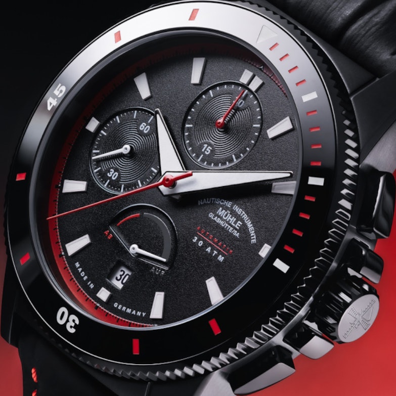 Mühle Glashütte Sportivo Power Chronograph First Edtion Zifferblatt