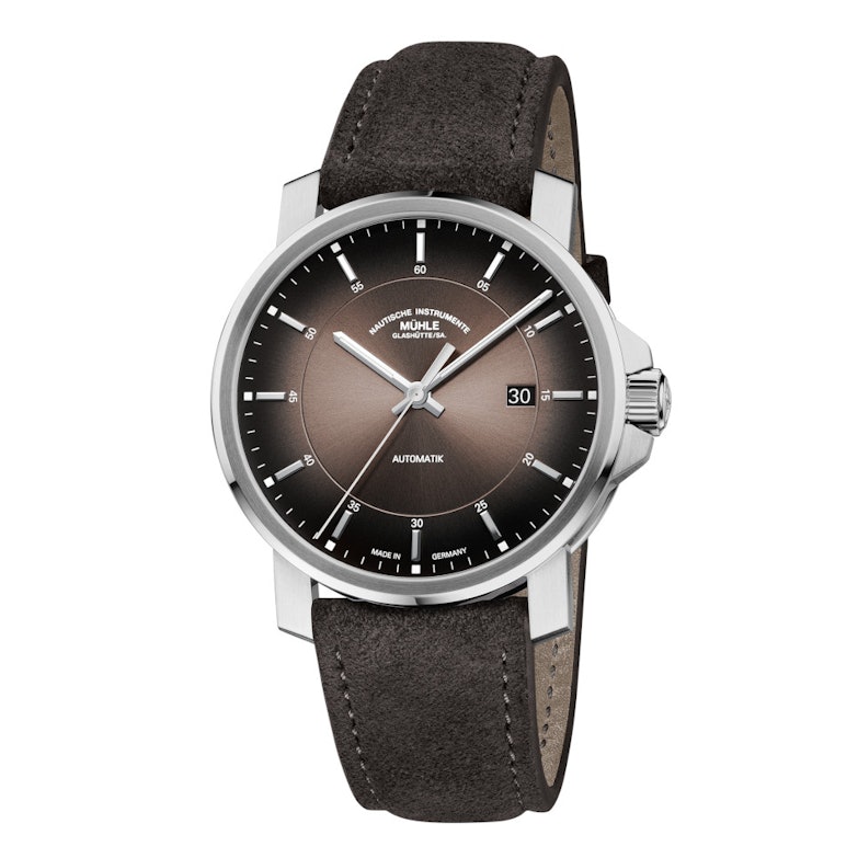 Mühle Glashütte 29er Casual Braun mit Velourslederarmband