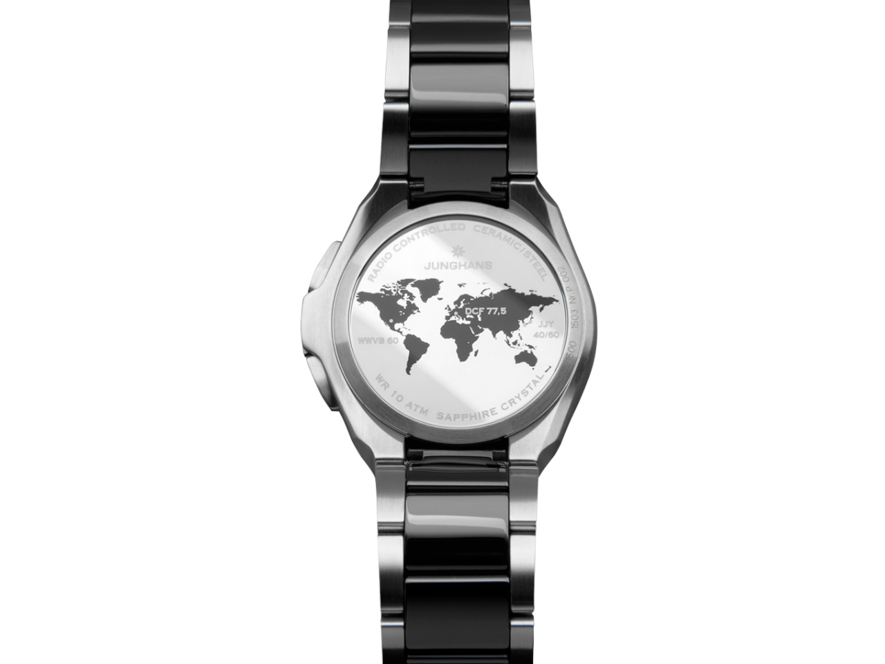 Junghans Spektrum Damen Perlmutt-Zifferblatt Metallband Gehäuserückseite