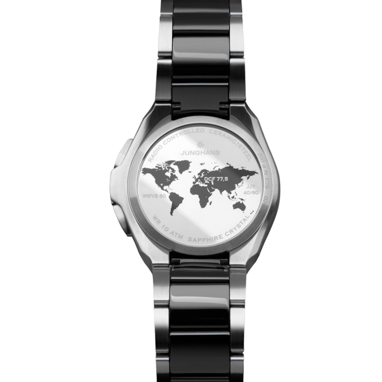 Junghans Spektrum Damen Perlmutt-Zifferblatt Metallband Gehäuserückseite