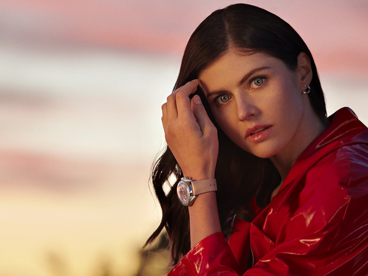 TAG Heuer Carrera Chronograph Automatik Edelstahl 39mm rosa Zifferblatt mit Diamanten rosa Lederband Model