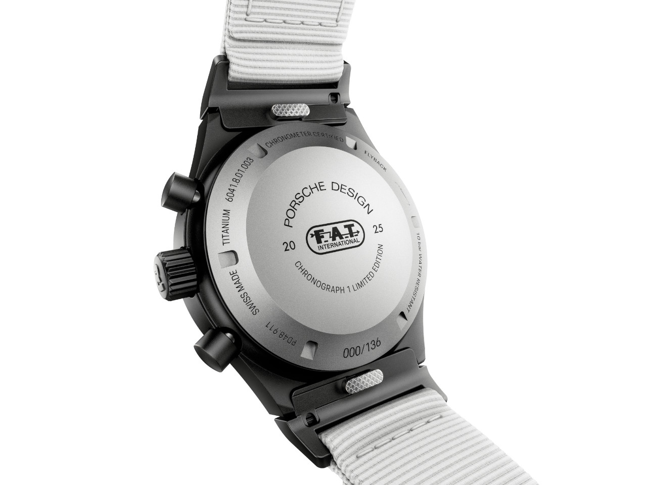 Porsche Design Chronograph 1 - F.A.T. 2025 Edition Gehäuserückseite