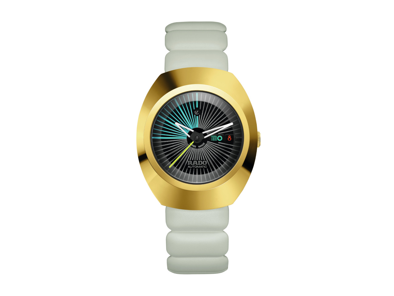 Rado DiaStar Original X Tej Chauhan Special Edition Automatik Edelstahl GG-PVD 38mm schwarzes Zifferblatt graues Kautschukband