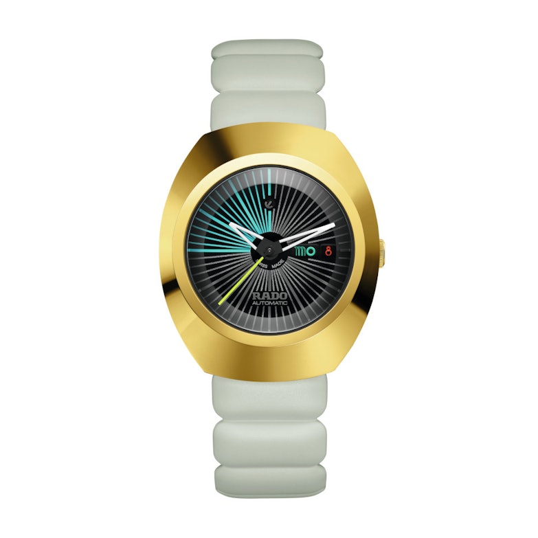 Rado DiaStar Original X Tej Chauhan Special Edition Automatik Edelstahl GG-PVD 38mm schwarzes Zifferblatt graues Kautschukband