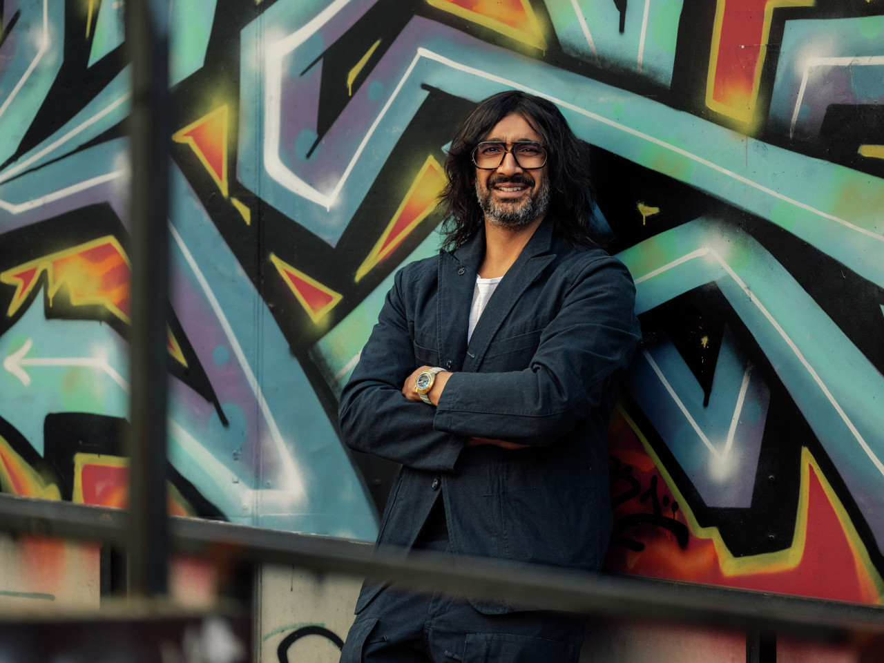 Rado DiaStar Original X Tej Chauhan Special Edition Automatik Edelstahl GG-PVD 38mm schwarzes Zifferblatt graues Kautschukband Designer