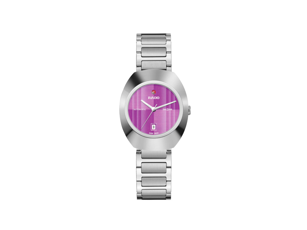 Rado DiaStar Original Automatik Ceramos 38mm lilanes Zifferblatt Metallband