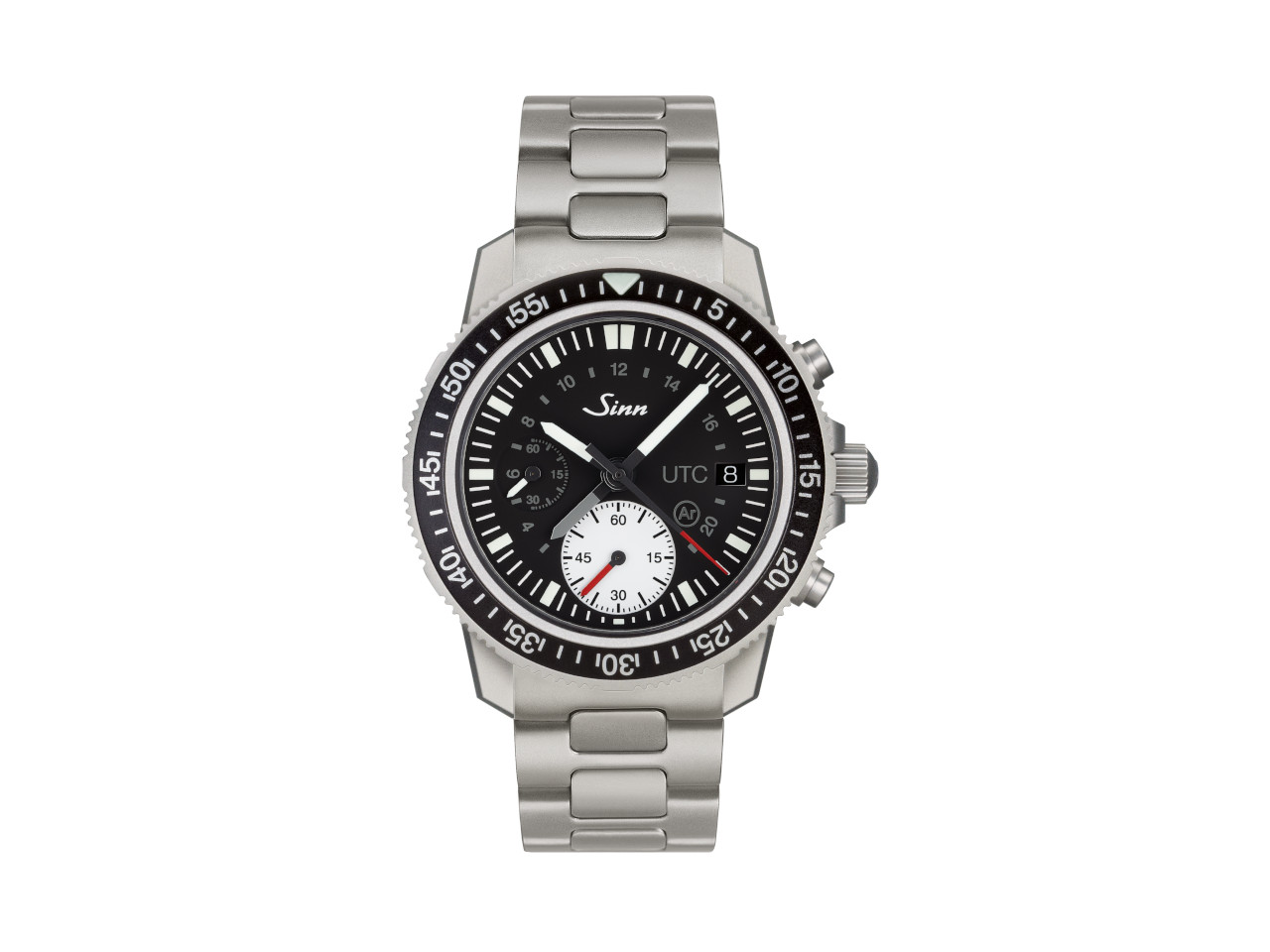 Sinn 613 St UTC Taucheruhr Automatik Edelstahl 41mm schwarzes Zifferblatt Metallband