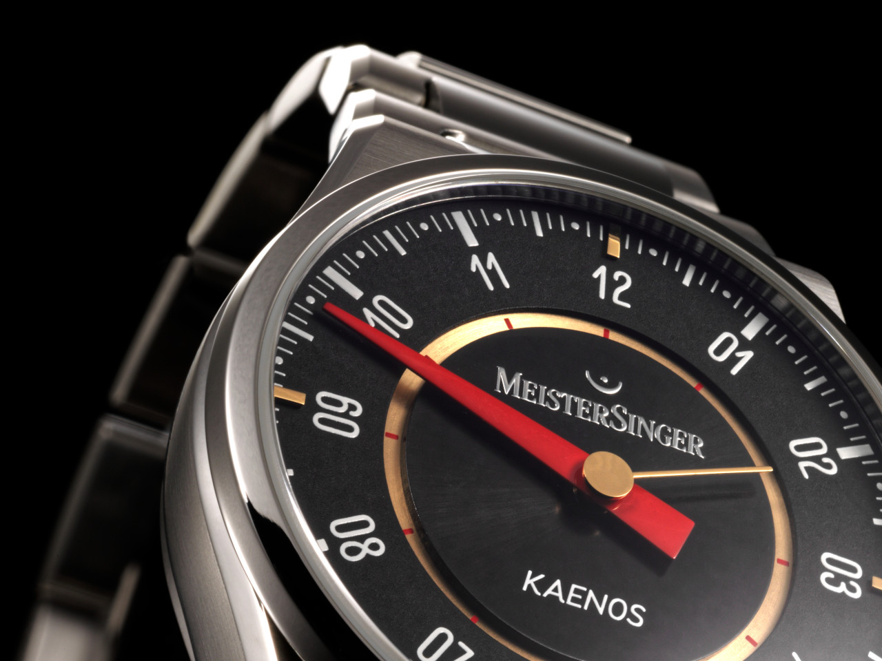 MeisterSinger X Alain Silberstein Edition Kaenos Grand Date Automatik Edelstahl 40mm graues Zifferblatt