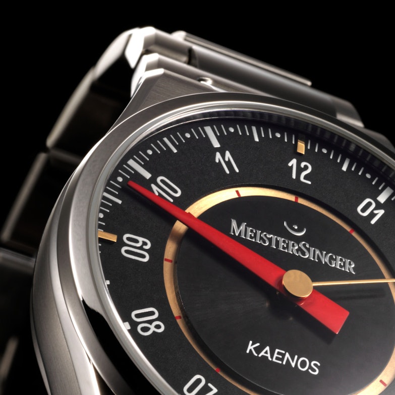 MeisterSinger X Alain Silberstein Edition Kaenos Grand Date Automatik Edelstahl 40mm graues Zifferblatt