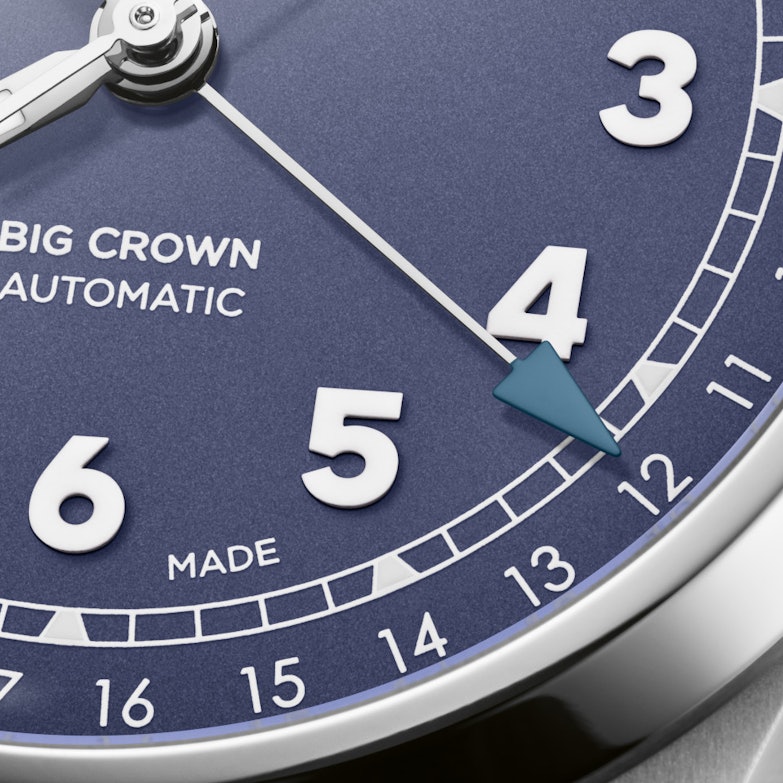 Oris Big Crown Pointer Date Automatik Edelstahl 40mm blaues Zifferblatt Metallband