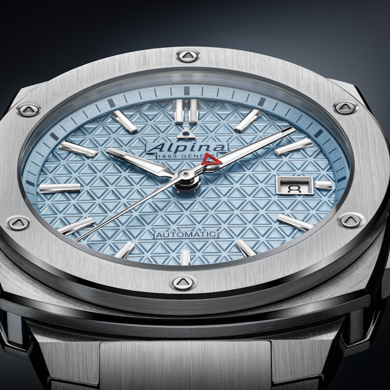 Alpiner Extreme Automatik Edelstahl 39mm blaues Zifferblatt Metallband